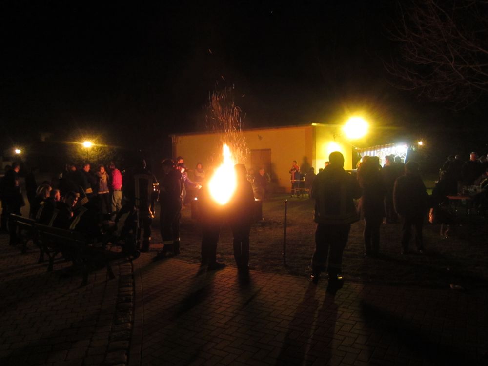 Osterfeuer in Zorbau